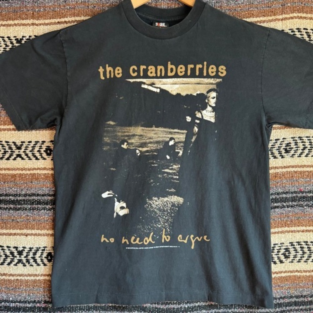 The Cranberries No Need To Argue Band Tshirt Black Large 1995 World Tour Reprint